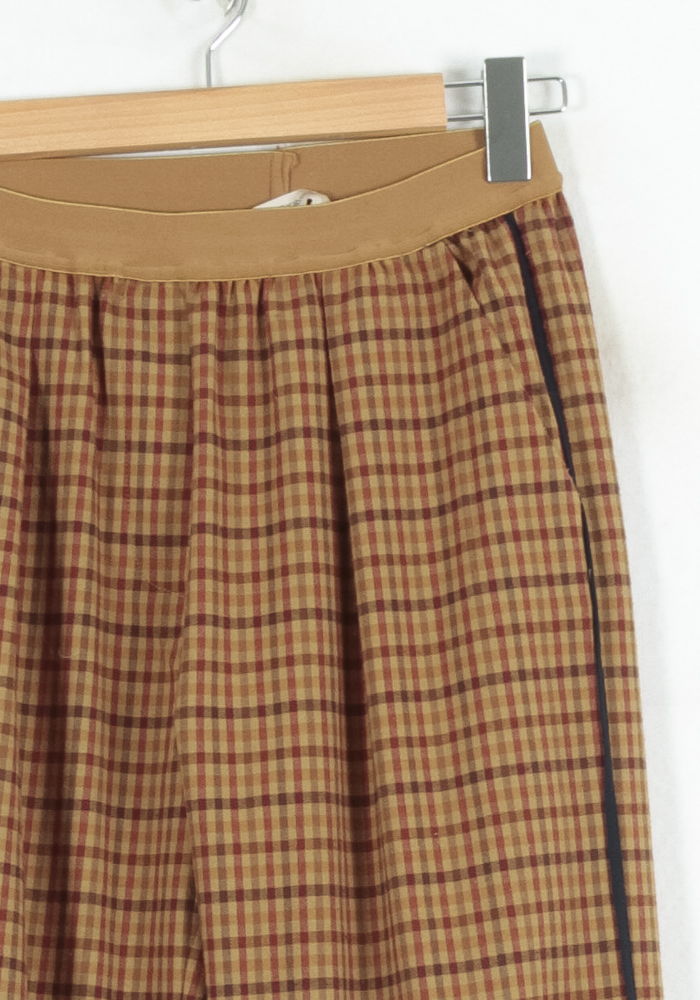Pantalon Carreaux Marron et Rouge - Taille S/36