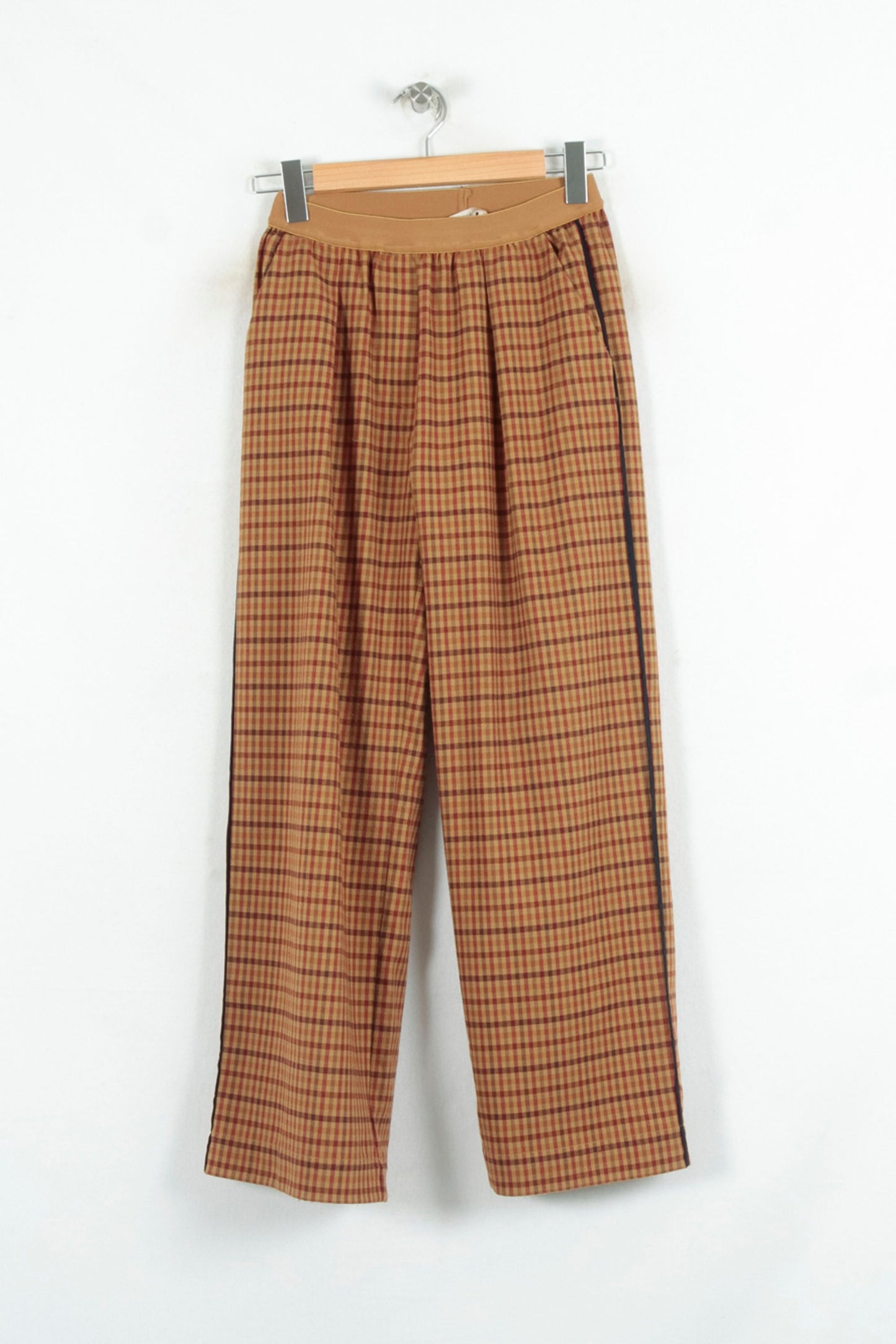 Pantalon Carreaux Marron et Rouge - Taille S/36