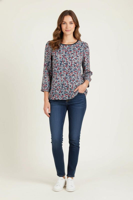 Blouse Fleurie Multicolore - Taille M/38