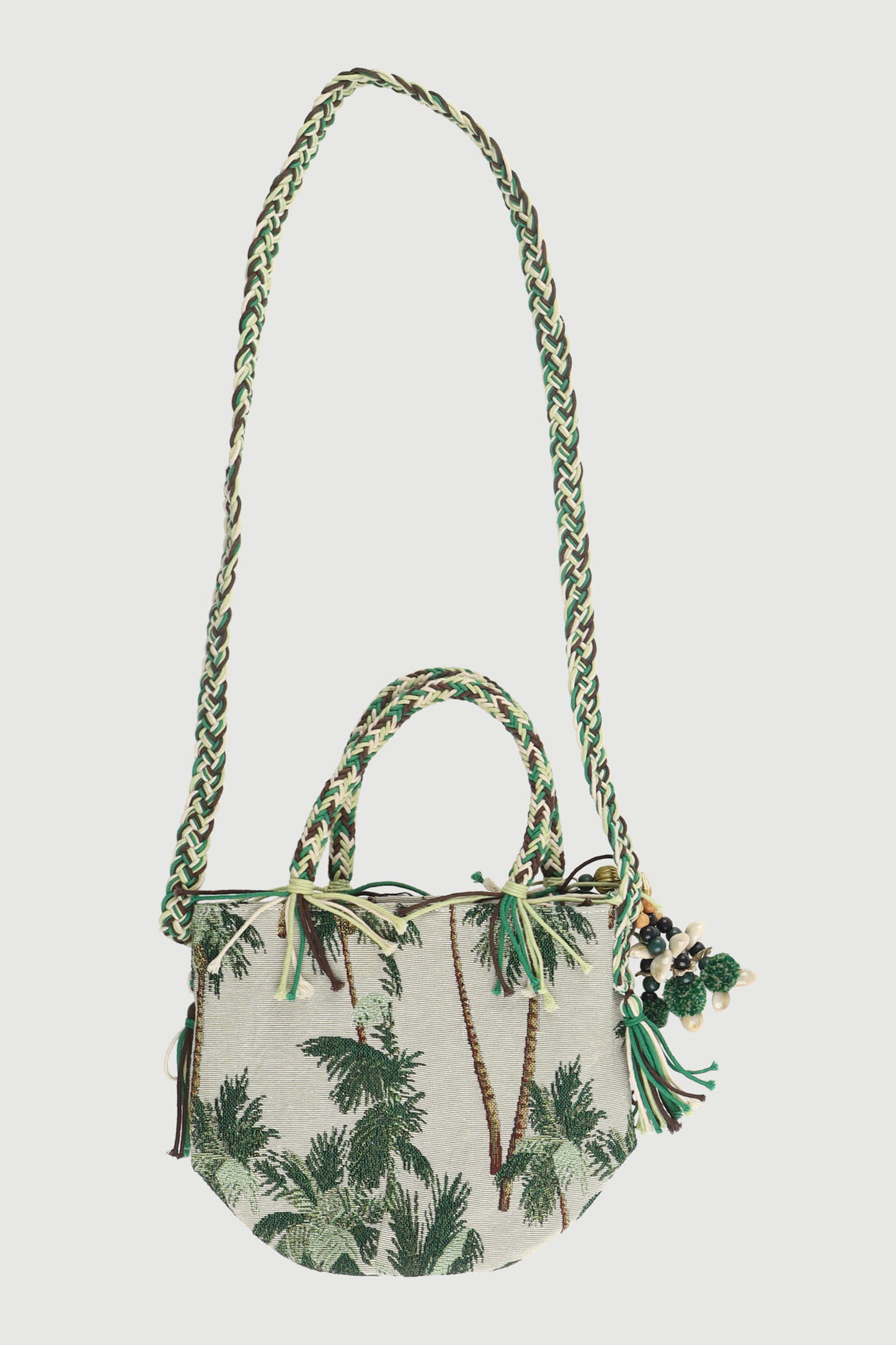 Sac Bandoulière Vert et Beige