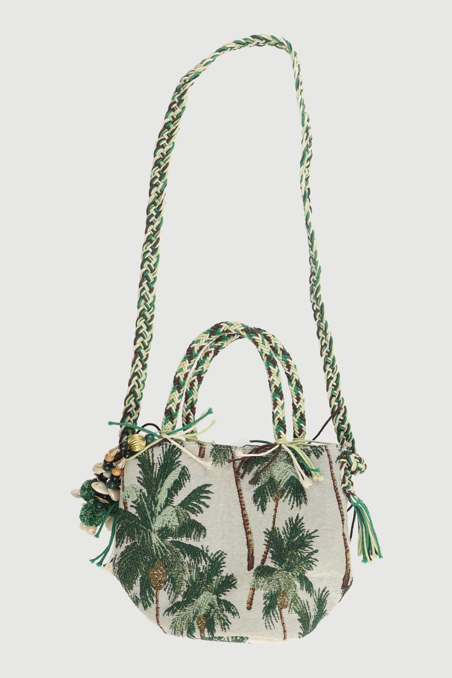 Sac Bandoulière Vert et Beige