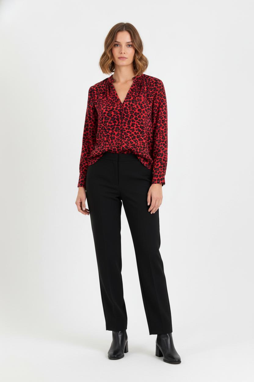Blouse Rouge et Noire - Taille S/36