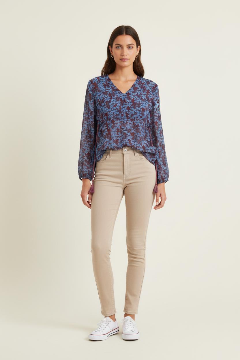 Blouse Bleu et Violet - Taille M/38