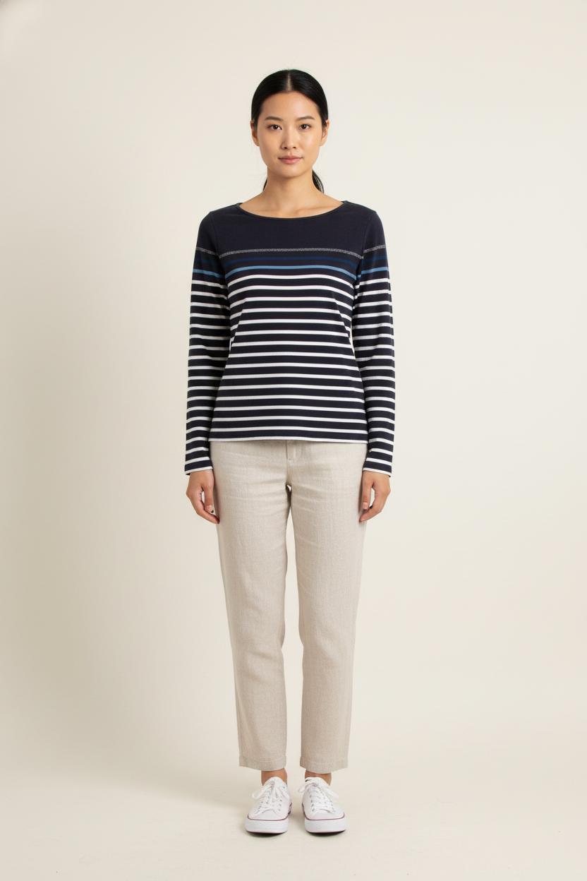 Marinière Bleu et Blanc - Taille L/40