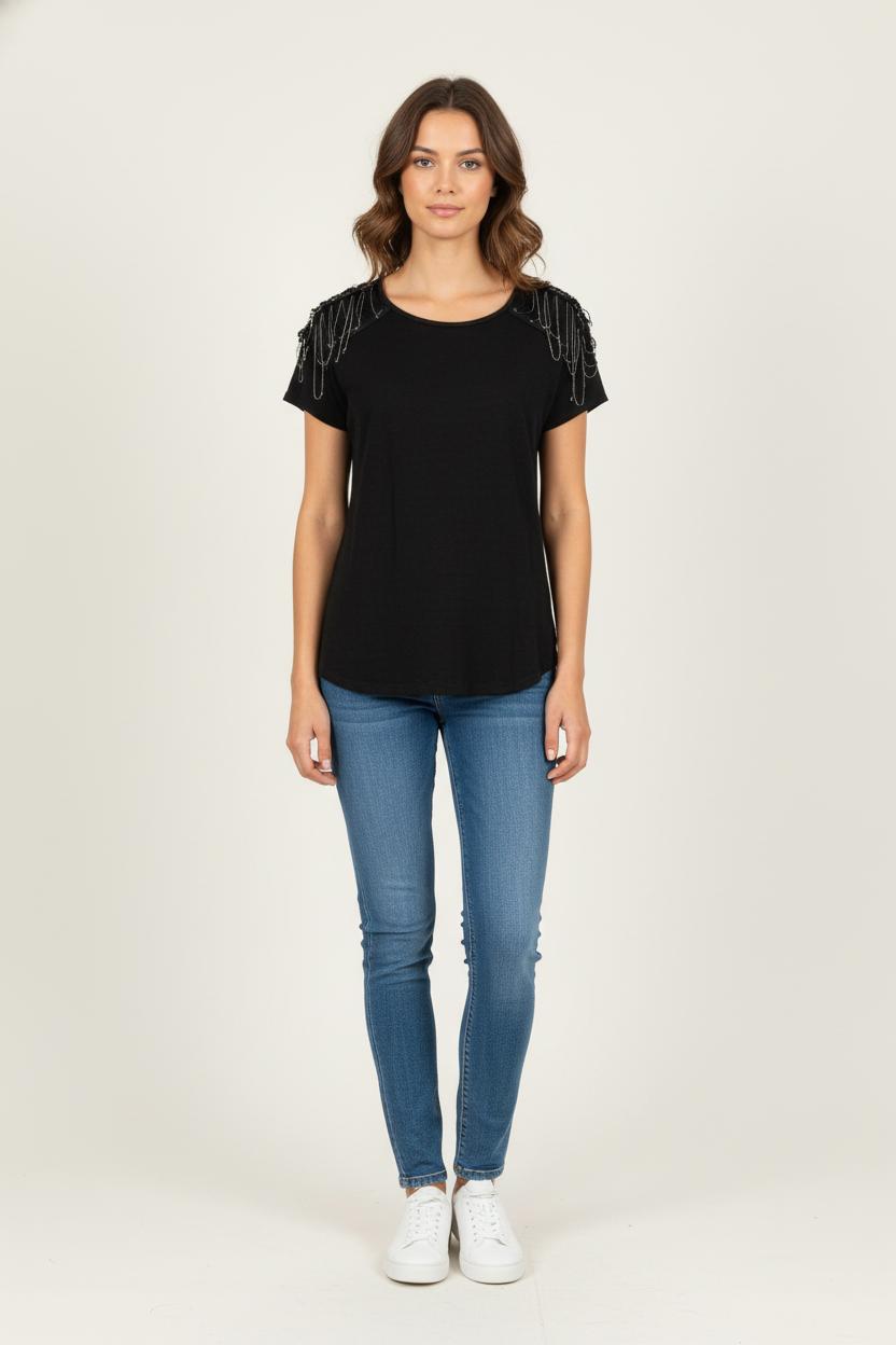T-shirt Noir - Taille S/36