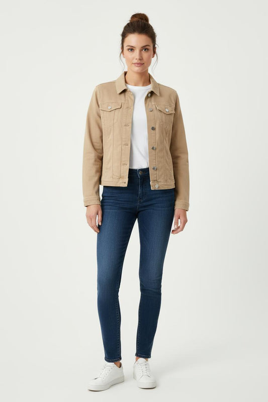 Gilet et jean beige - Taille XL/42