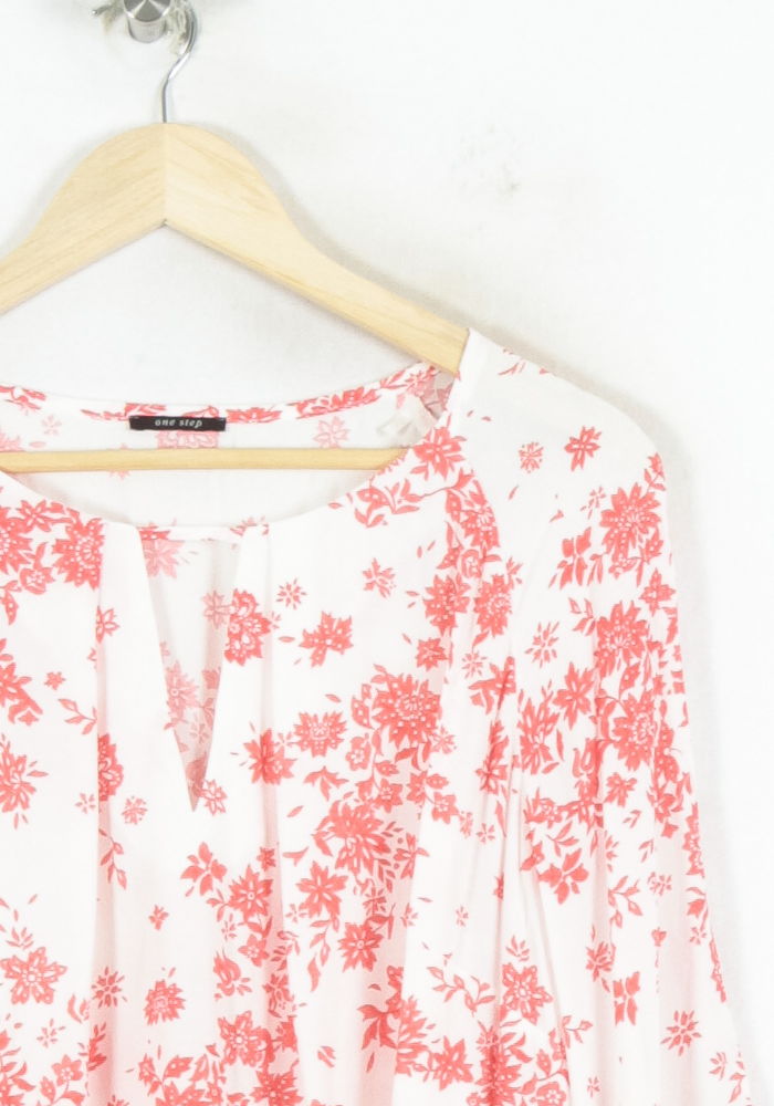 Blouse Blanche et Rouge - Taille L/40