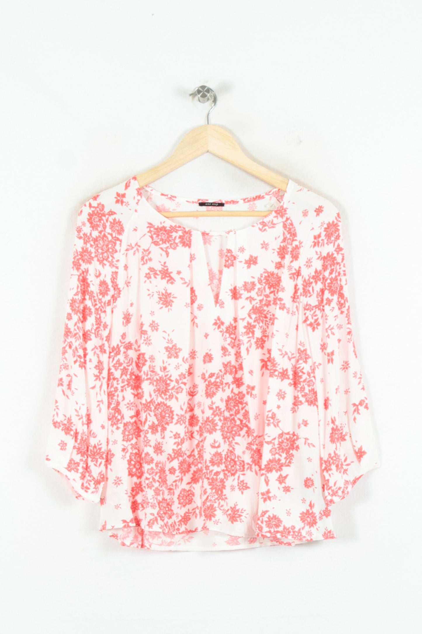 Blouse Blanche et Rouge - Taille L/40