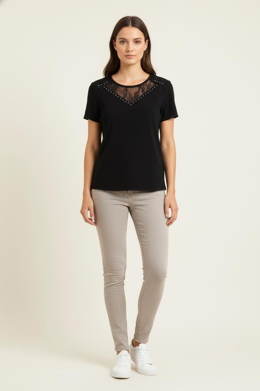 T-shirt Noir - Taille S/36