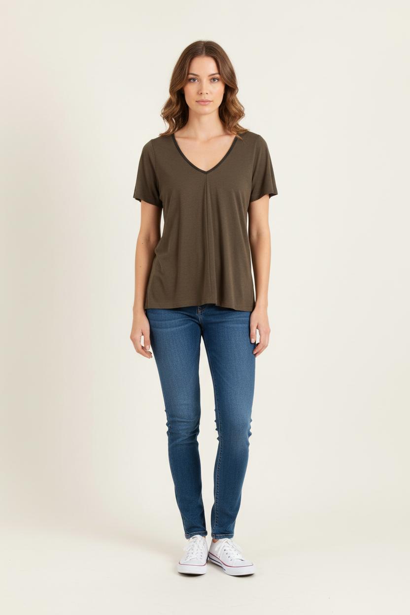 Tee-shirt Marron - Taille S/36