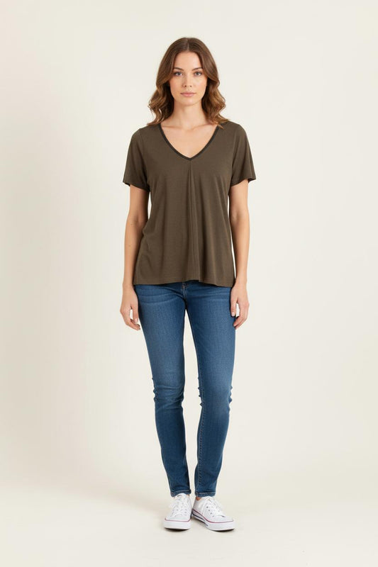 Tee-shirt Marron - Taille S/36