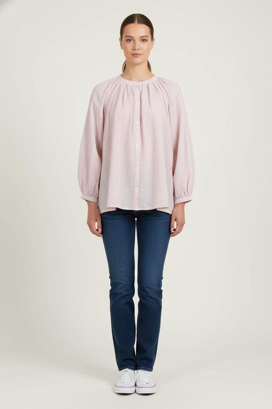 Blouse Rayée Rose et Blanche - Taille M/38