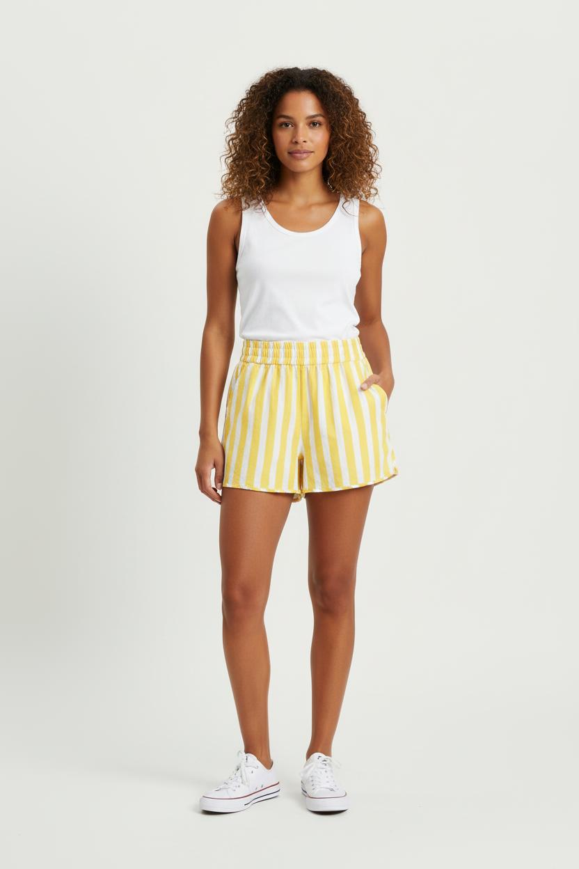 Short Jaune et Blanc - Taille S/36
