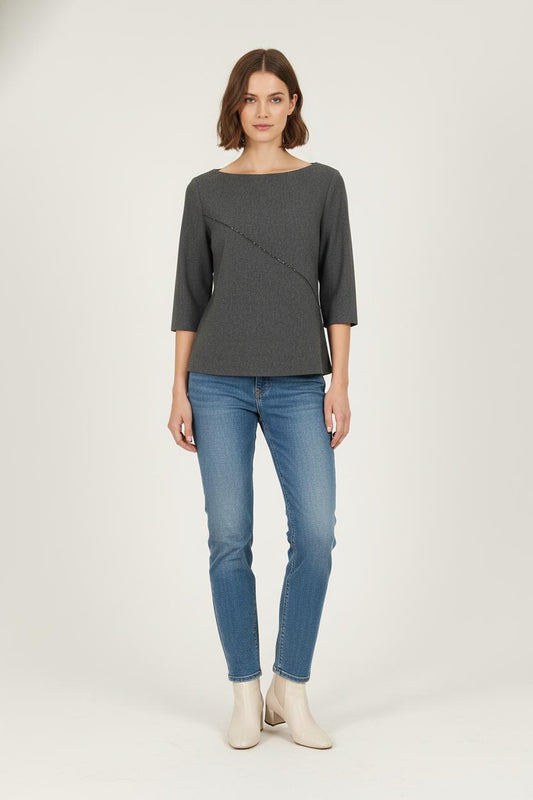 Blouse grise - Taille M/38