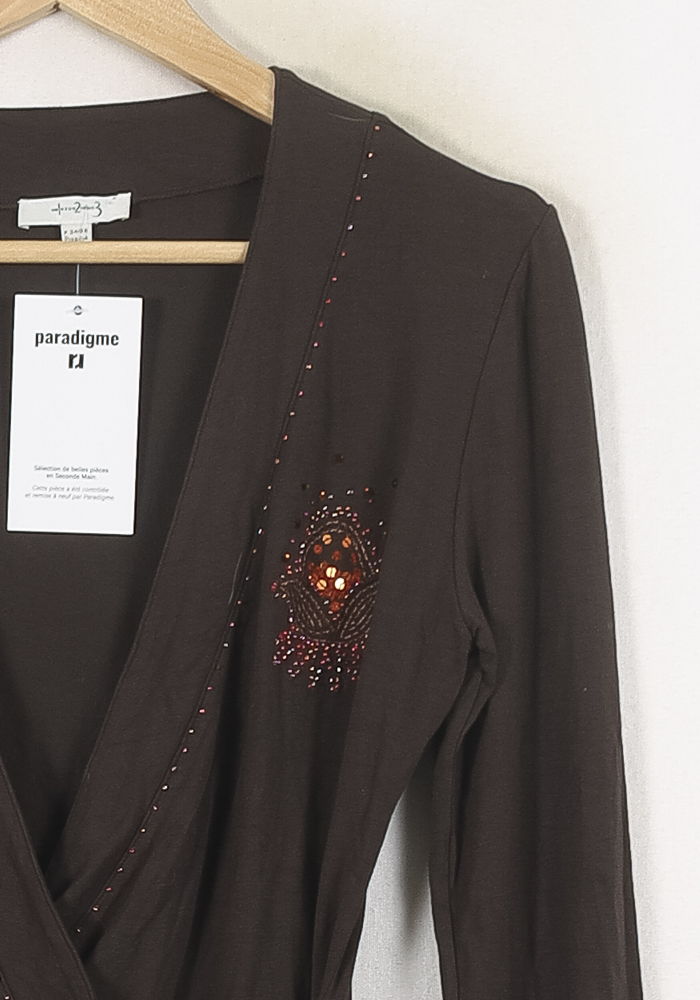 Cache-cœur Marron - Taille S/36