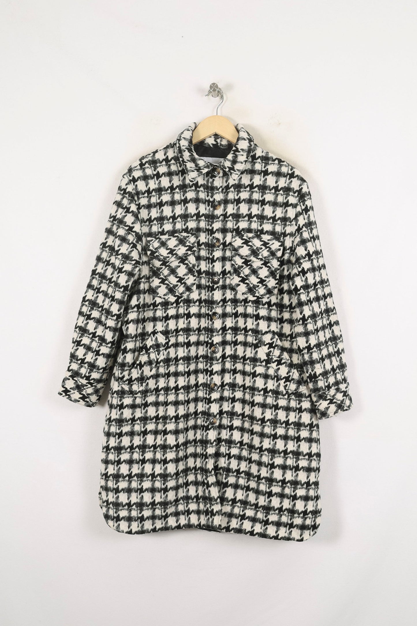 Veste Longue Noire et Blanche - Taille M/38