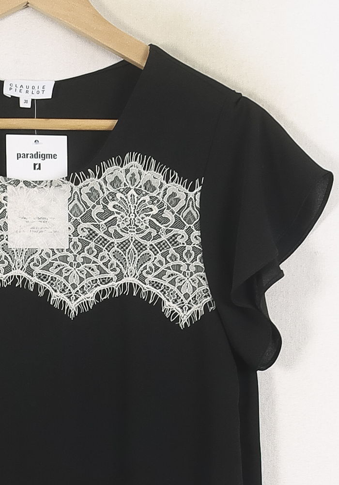 Blouse Noire et Blanche - Taille M/38