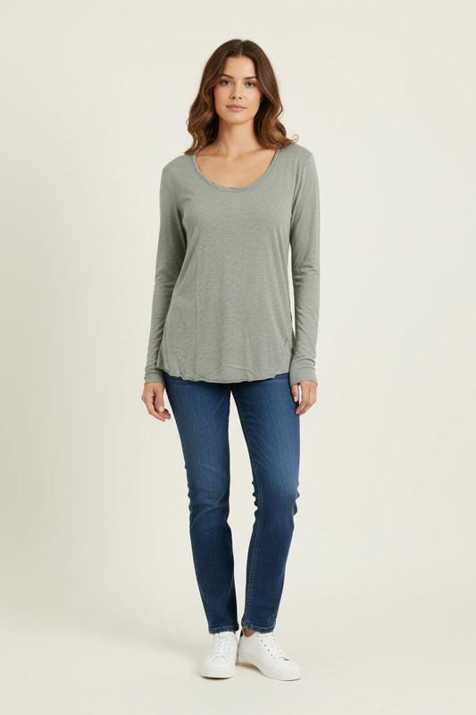 Tee-shirt Manches Longues Gris - Taille M/38