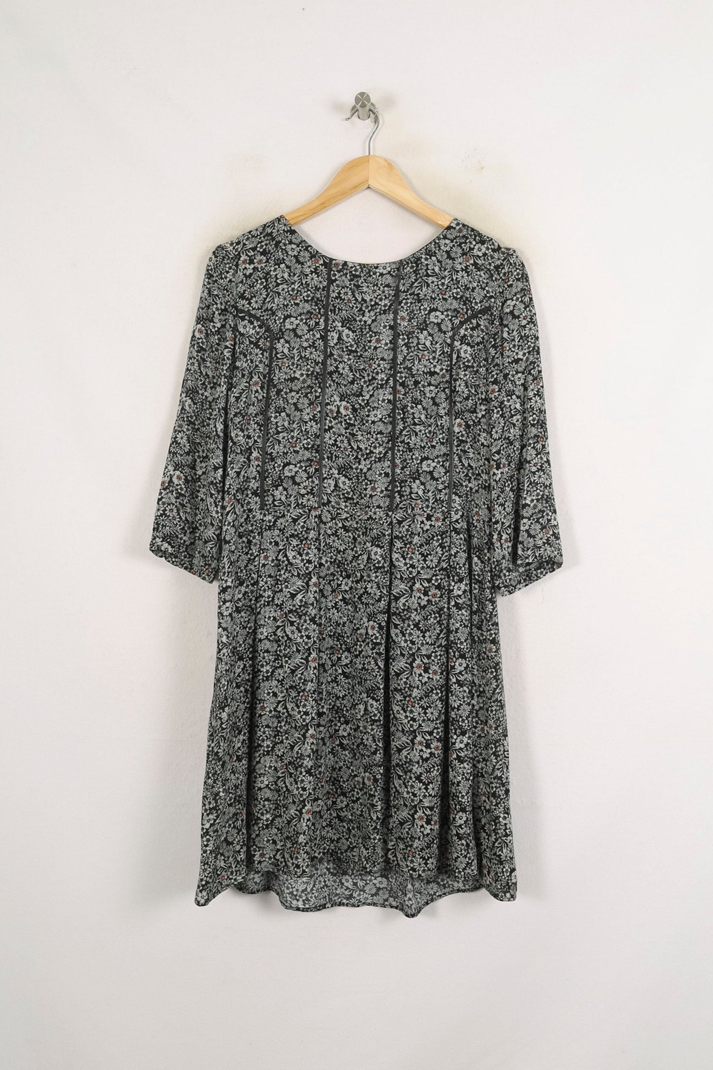 Robe Fleurie Noire - Taille L/40