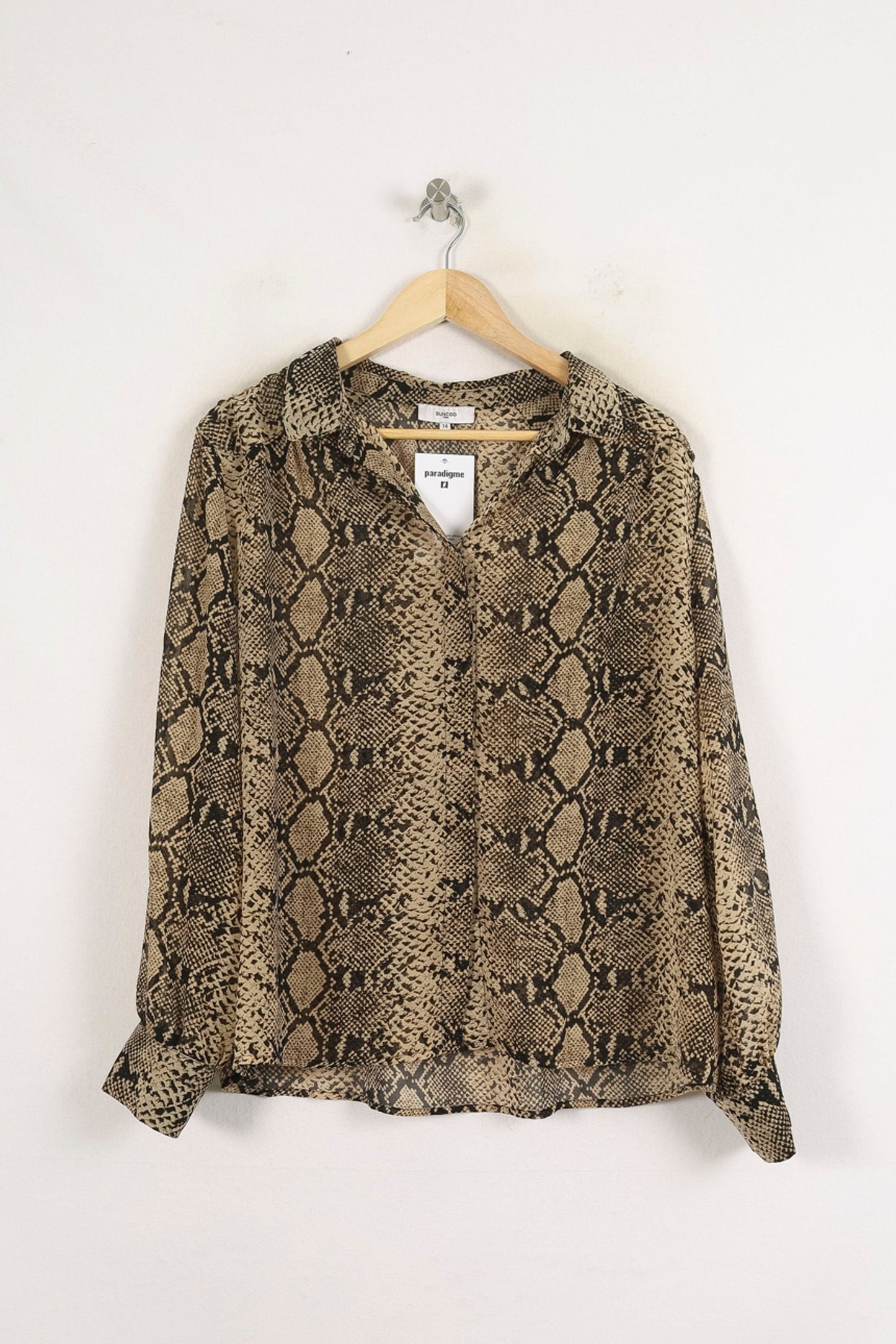 Chemise imprimée marron et beige - Taille XL/42