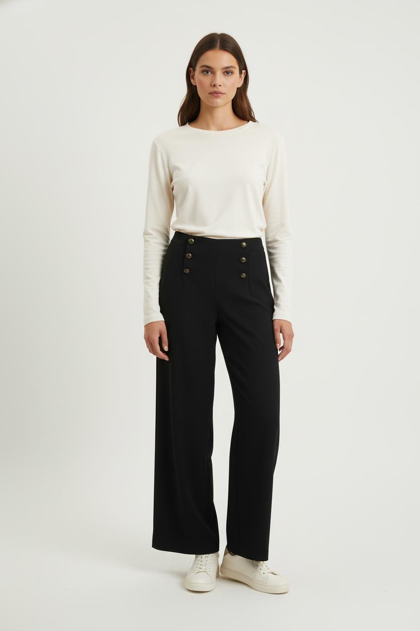 Pantalon Large Noir - Taille M/38