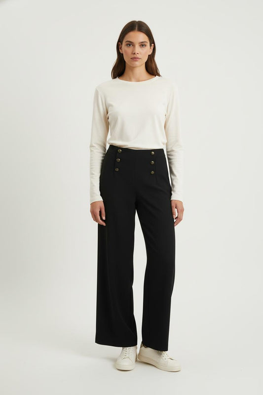 Pantalon Large Noir - Taille M/38