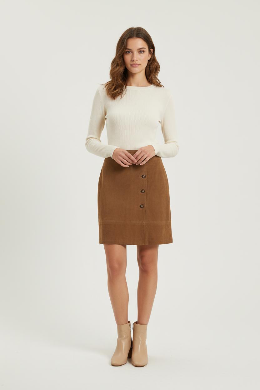 Jupe Trapèze Marron - Taille L/40