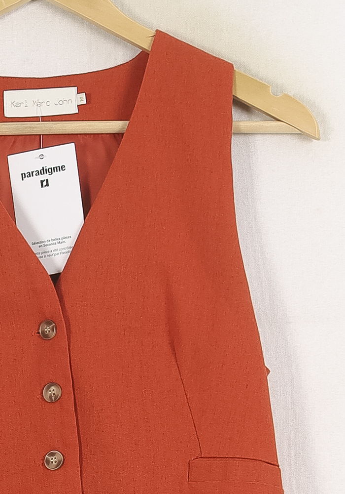 Gilet Sans Manches Orange - Taille M/38