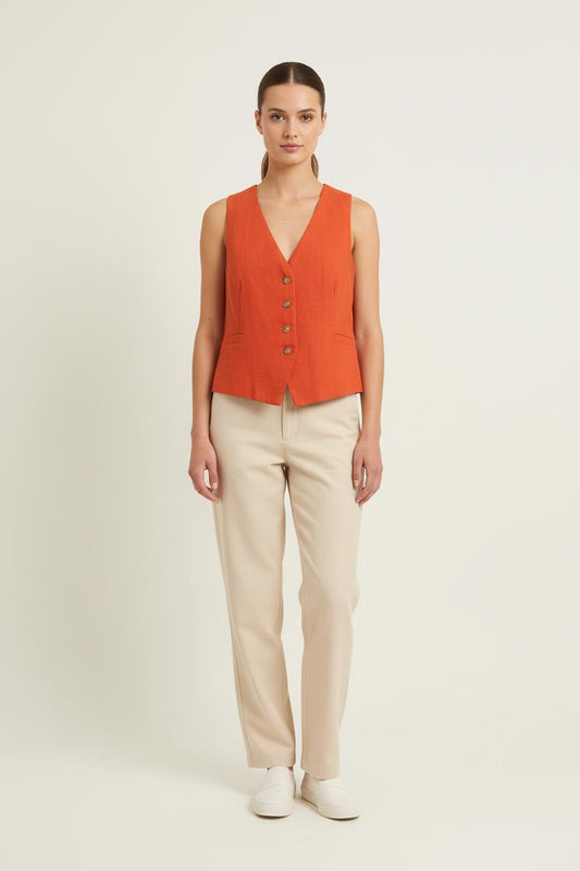 Gilet Sans Manches Orange - Taille M/38