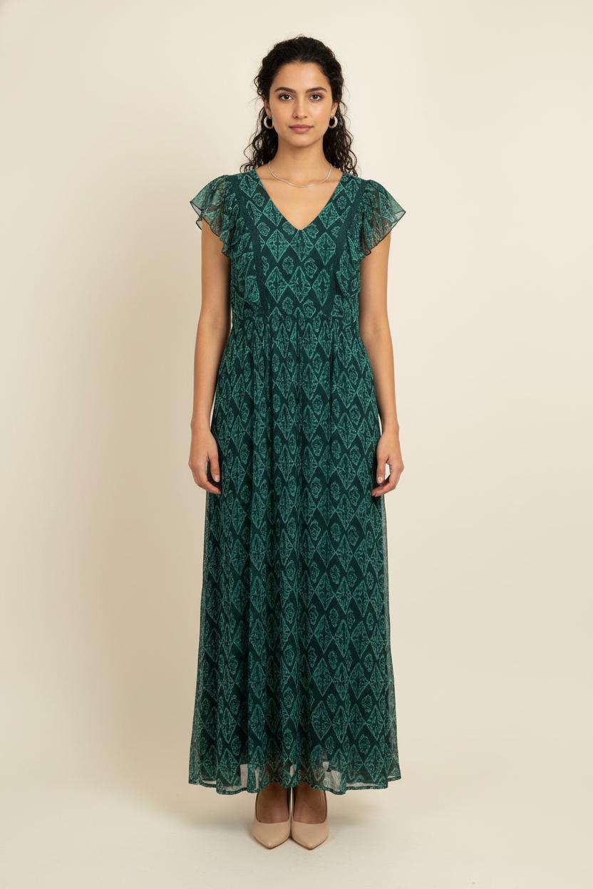 Robe Longue Verte - Taille M/38