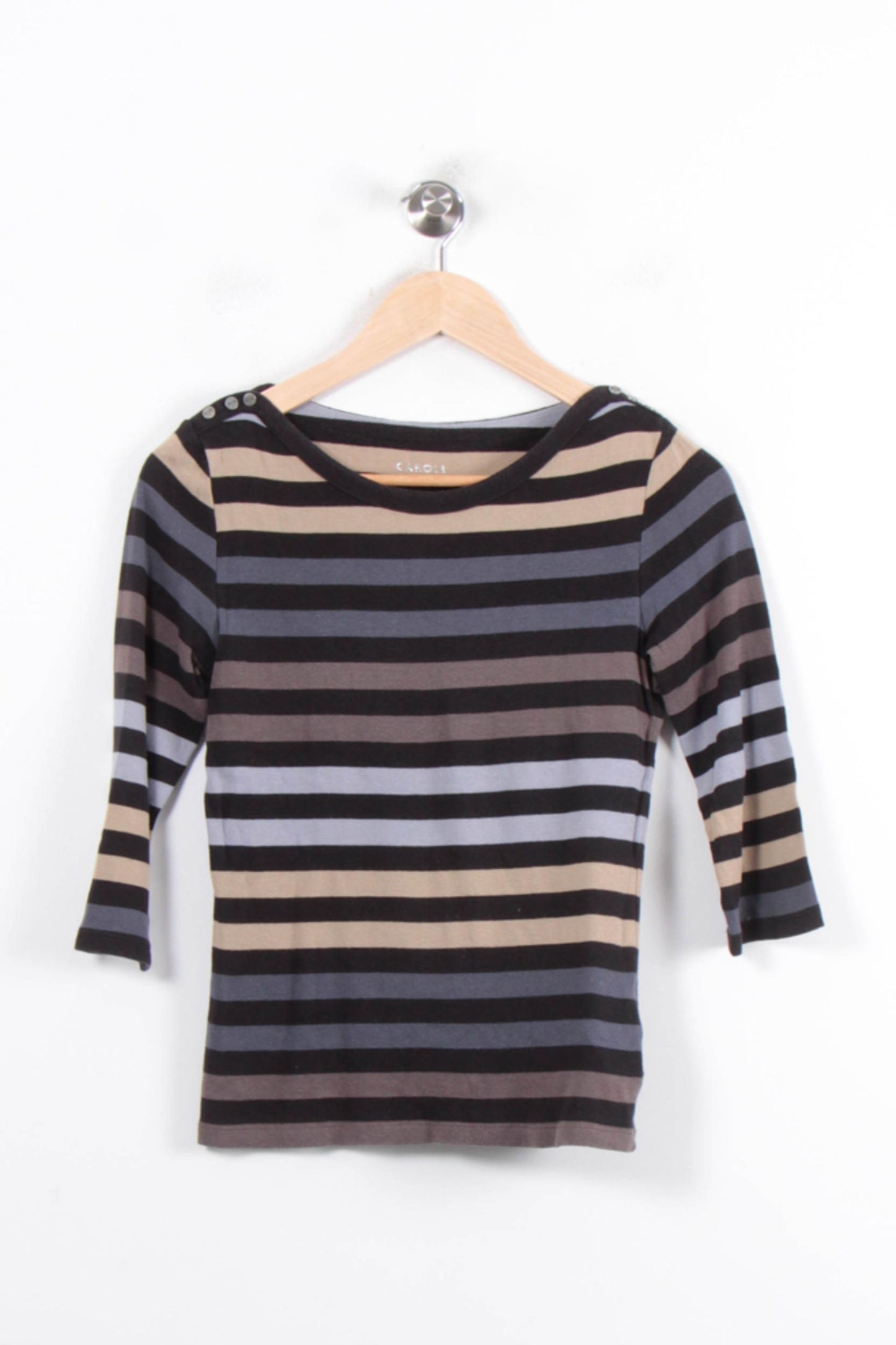 Marinière Beige et Noir - Taille M/38