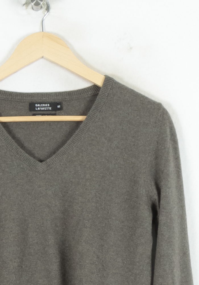 Pull Col V Gris - Taille M/38