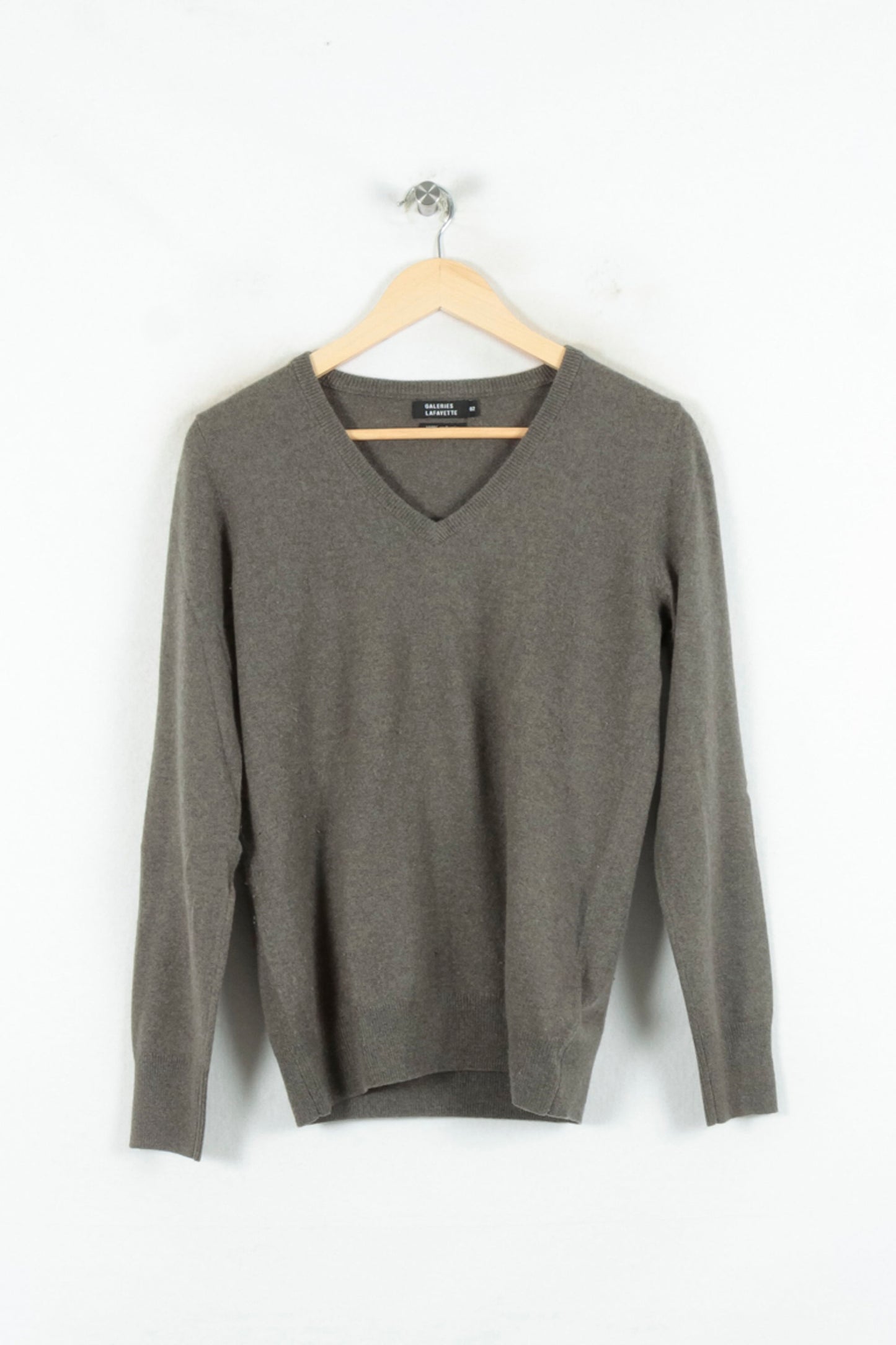 Pull Col V Gris - Taille M/38