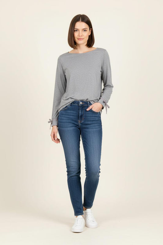 Tee-shirt Manches Longues Gris - Taille XL/42