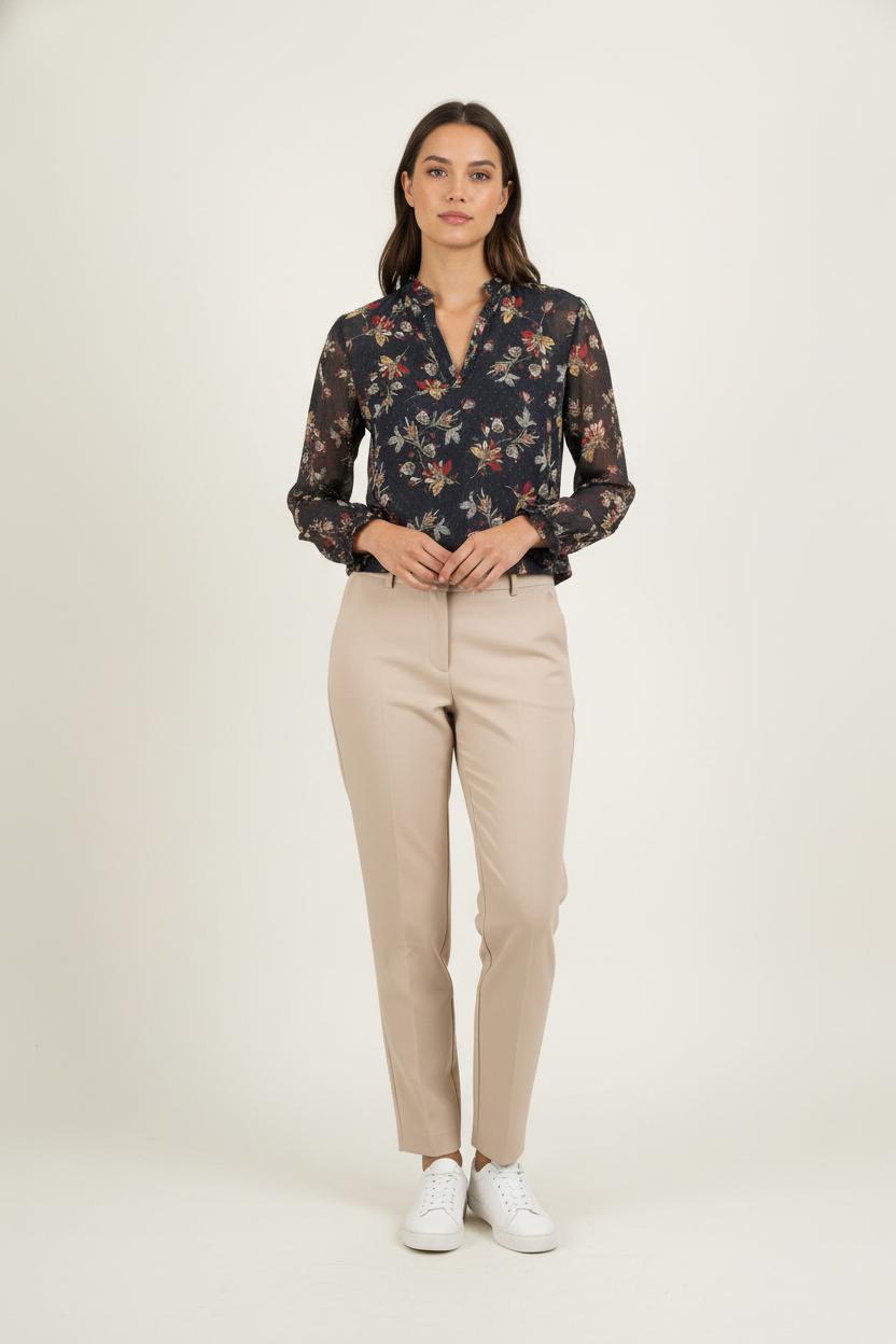 Blouse Fleurie Bleu - Taille XS/34