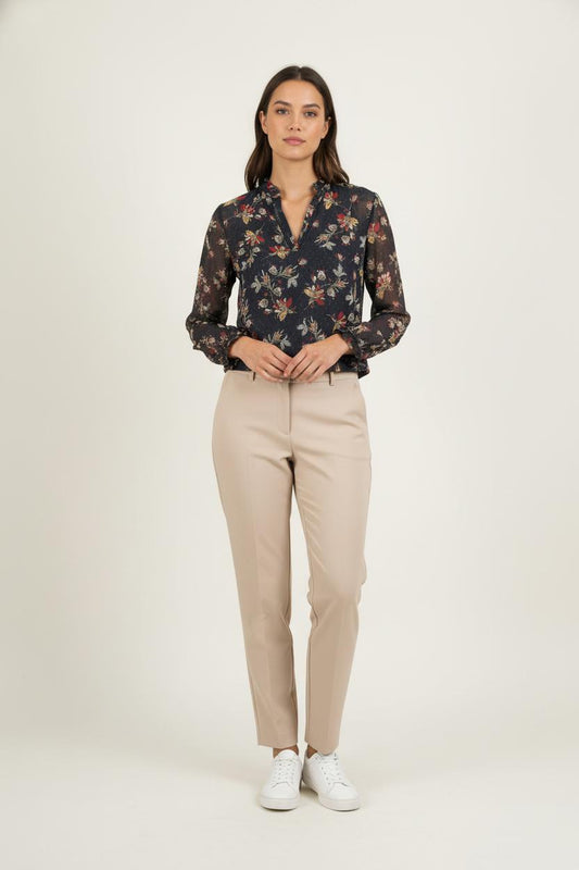 Blouse Fleurie Bleu - Taille XS/34