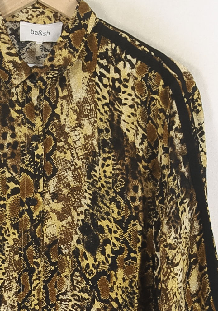 Blouse Marron et Noir - Taille S/36