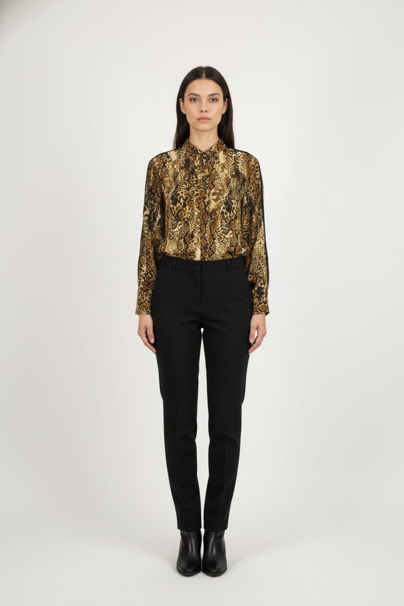 Blouse Marron et Noir - Taille S/36