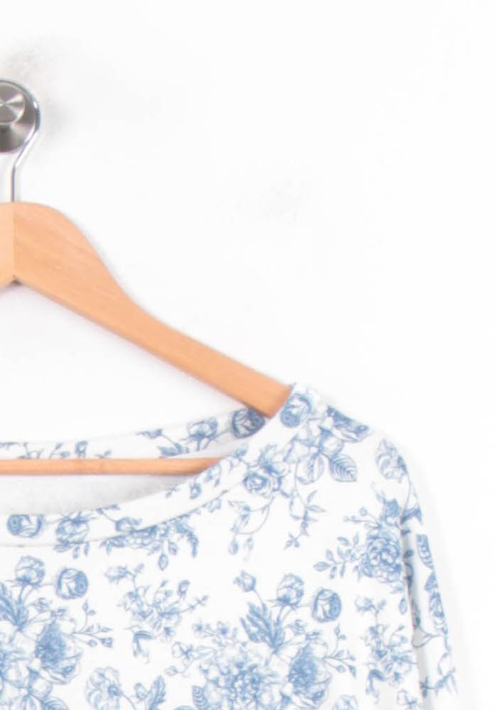 Sweat-shirt Blanc et Bleu - Taille TU