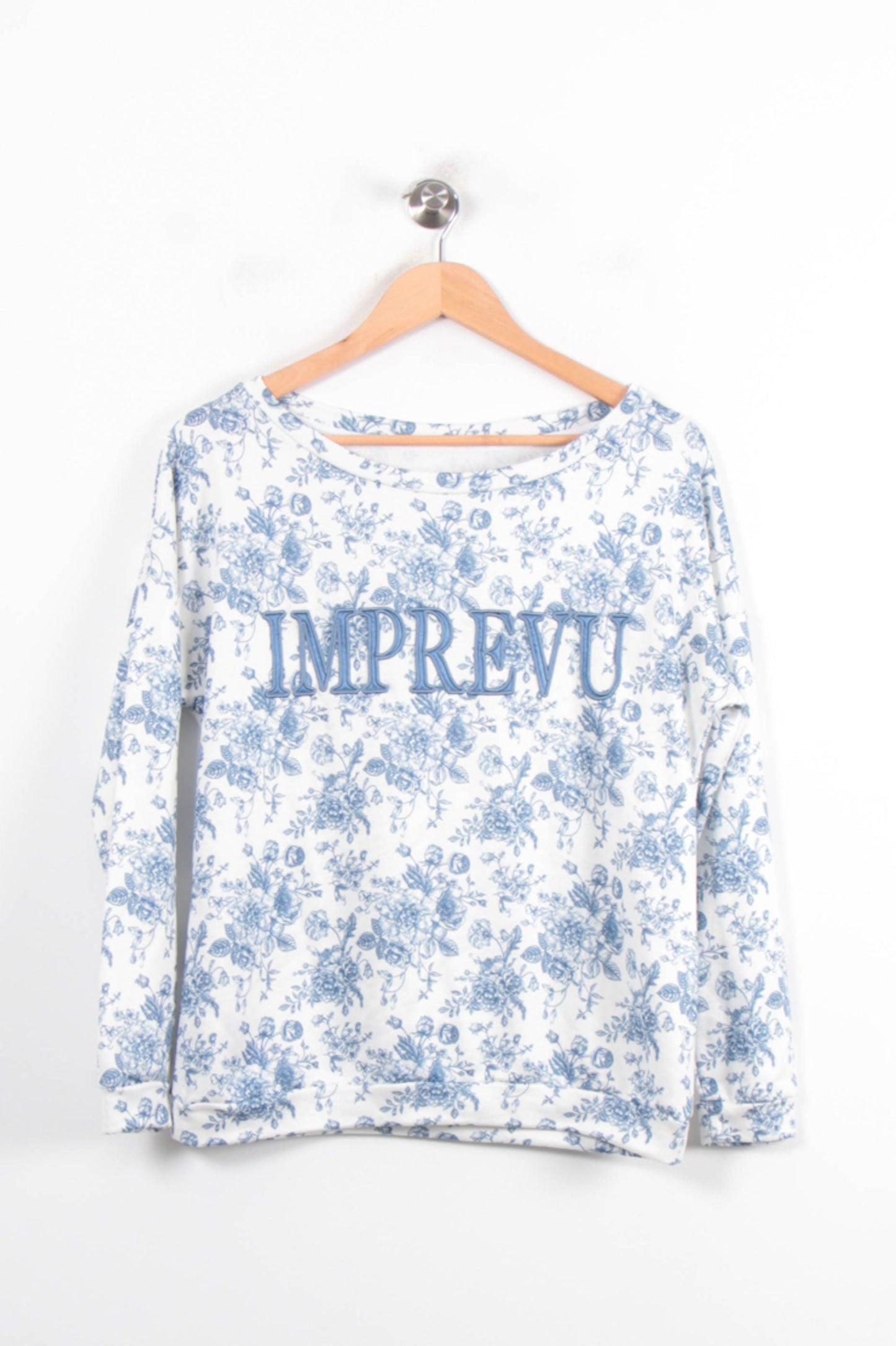 Sweat-shirt Blanc et Bleu - Taille TU