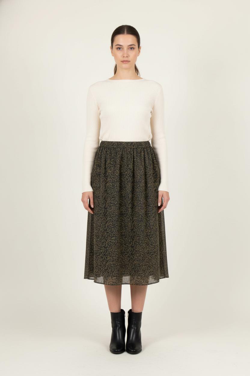 Jupe Midi Verte - Taille S/36