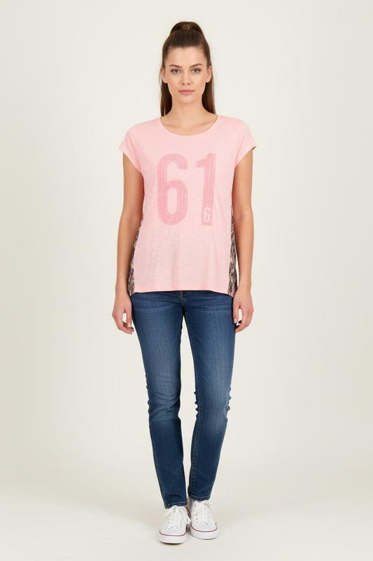 Tee-shirt Rose et Multicolore - Taille S/36