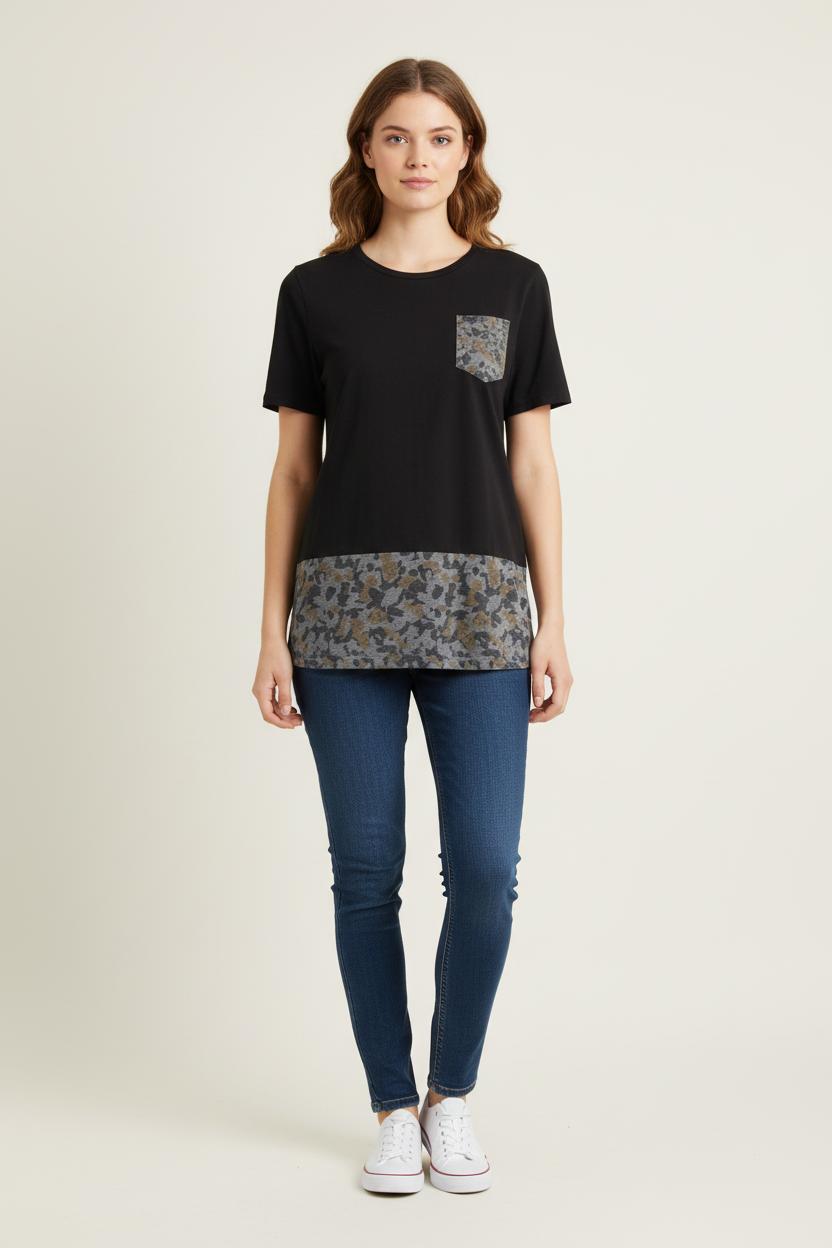 Tee-shirt Noir et Gris - Taille M/38