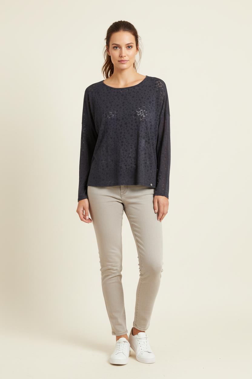 Tee-shirt Manches Longues Bleu - Taille S/36