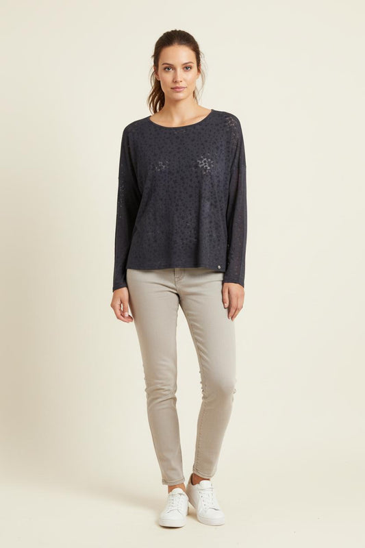 Tee-shirt Manches Longues Bleu - Taille S/36