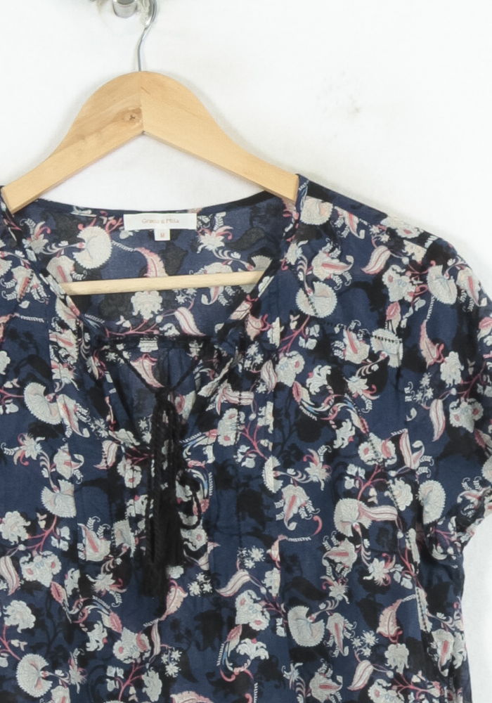 Blouse Bleu et Blanc - Taille M/38