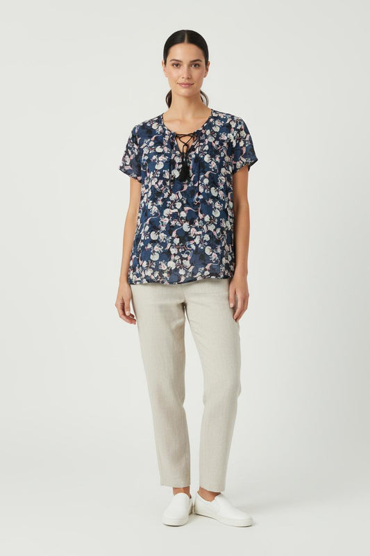 Blouse Bleu et Blanc - Taille M/38