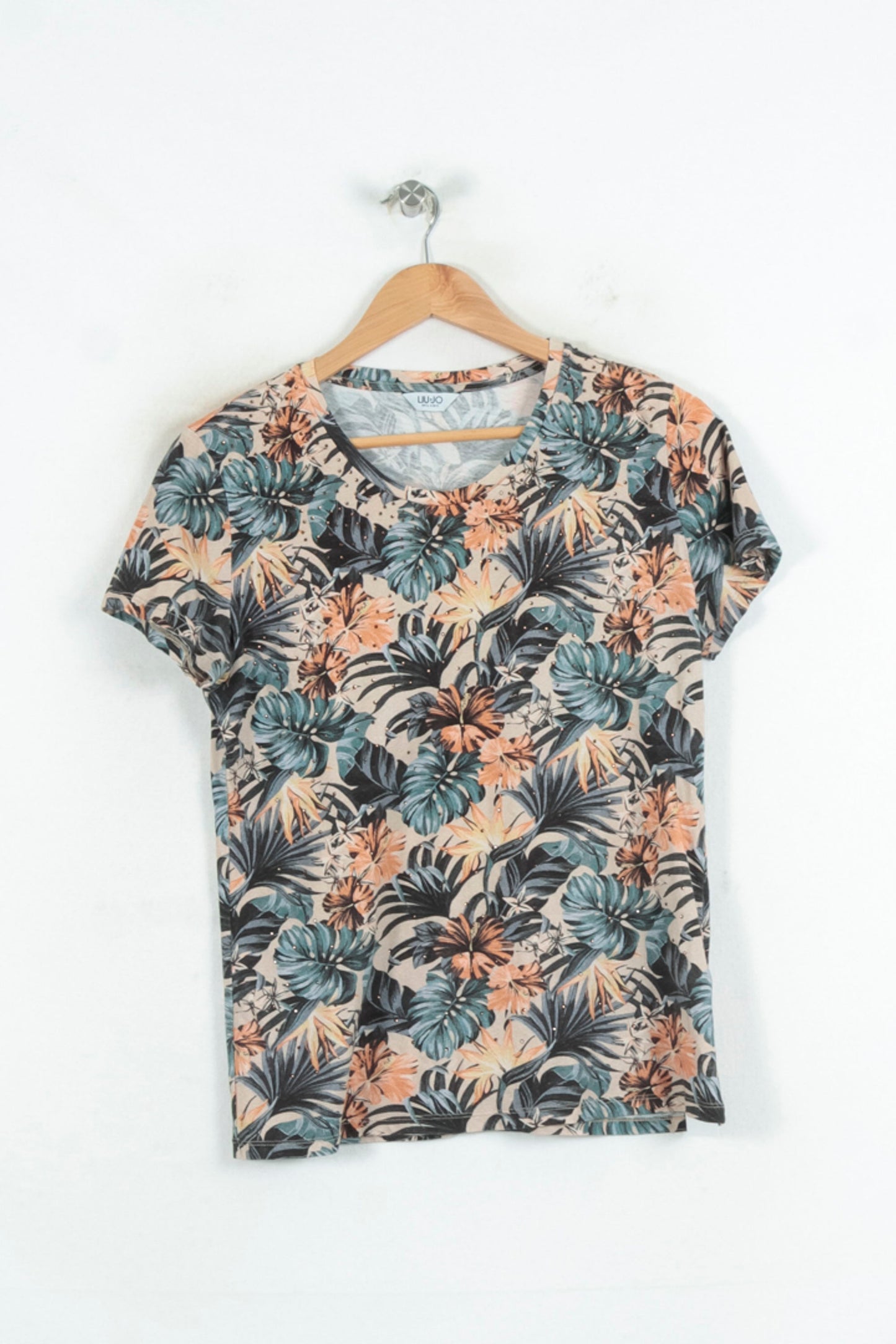 Tee-shirt Bleu et Beige - Taille L/40