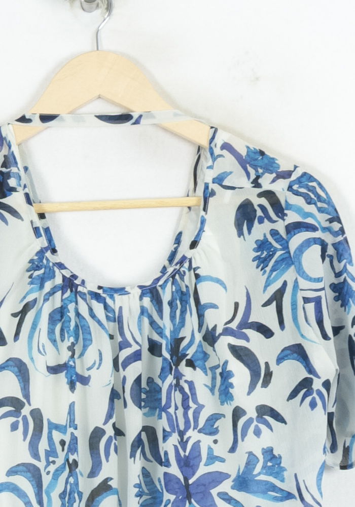 Blouse Bleu et Blanc - Taille M/38