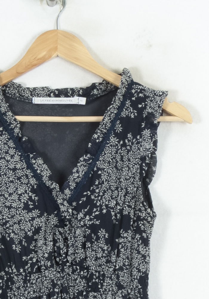 Robe Fleurie Bleu et Blanc - Taille M/38